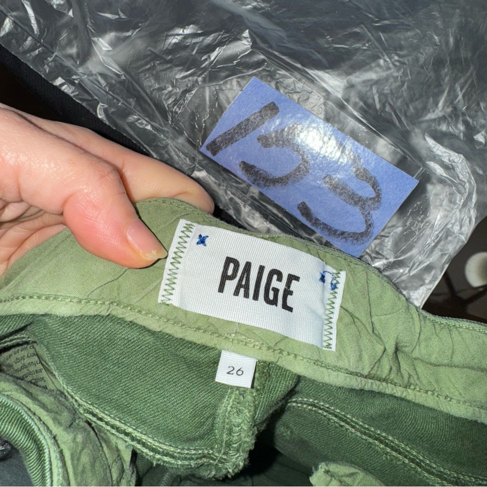 PAIGE Hoxton High Rise Skinny Zippered Ankle Length In Botanic Green Size 26 - Picture 7 of 15